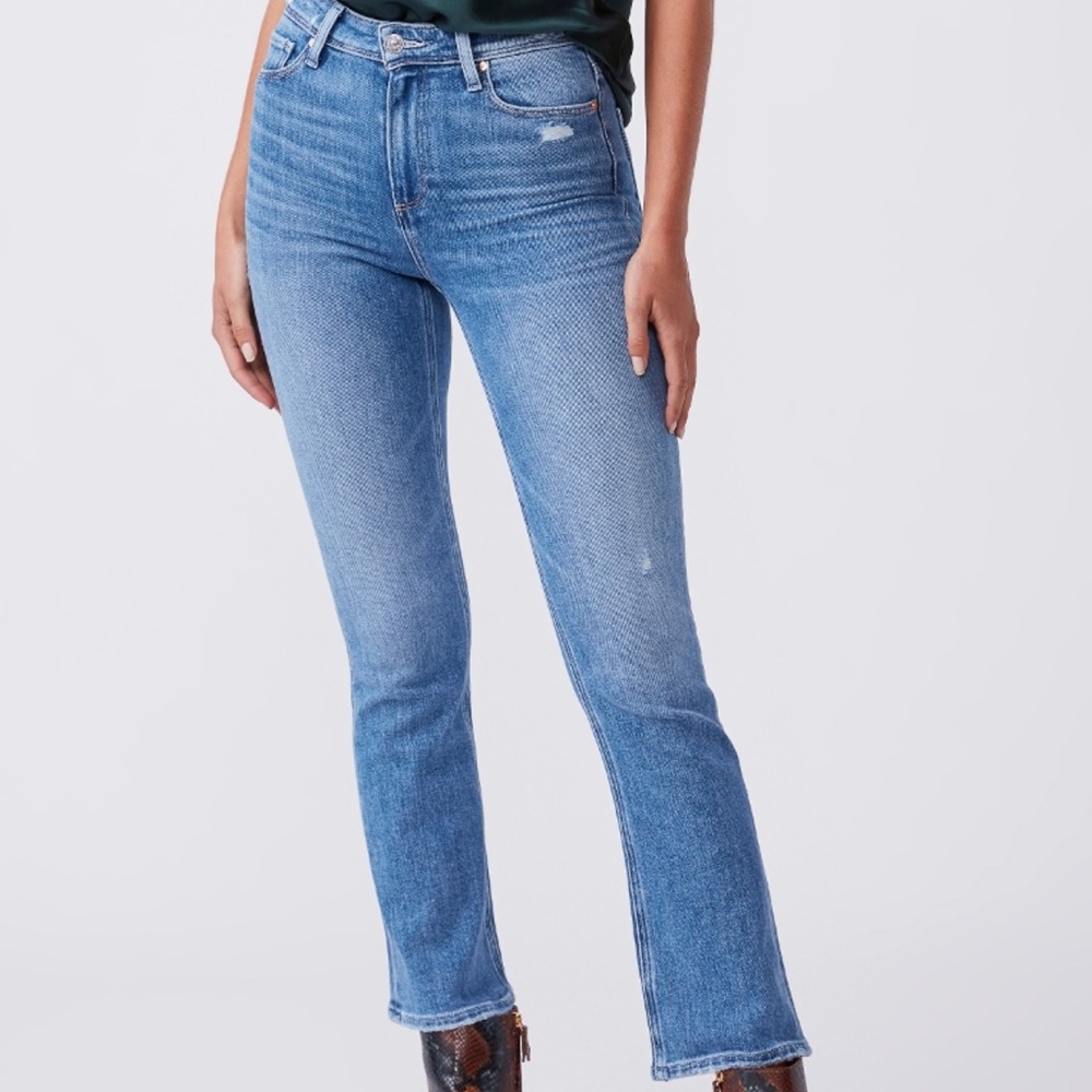 Paige mid rise straight leg jean